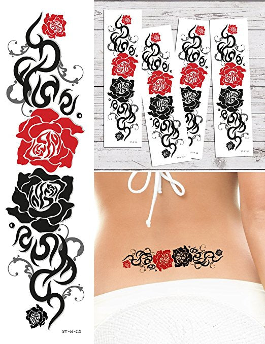 black and red tribal tattoo